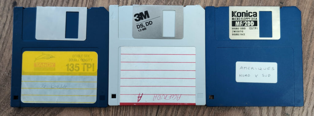 Trois disquettes IBM 720.